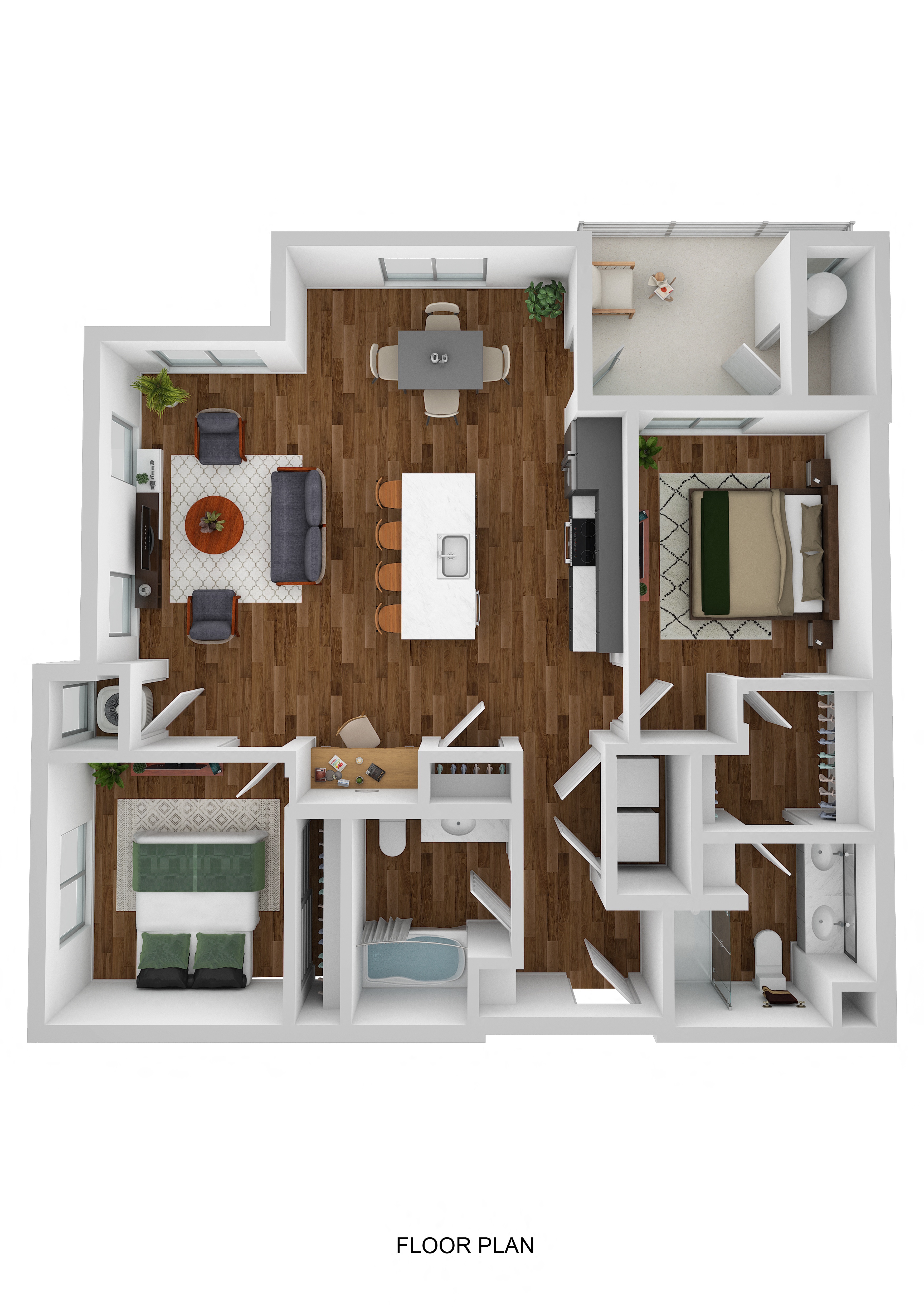 3D floor plan of the Dogwood